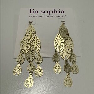 Lia Sophia Gold Dangle Earrings - NEW!